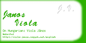 janos viola business card
