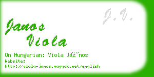 janos viola business card